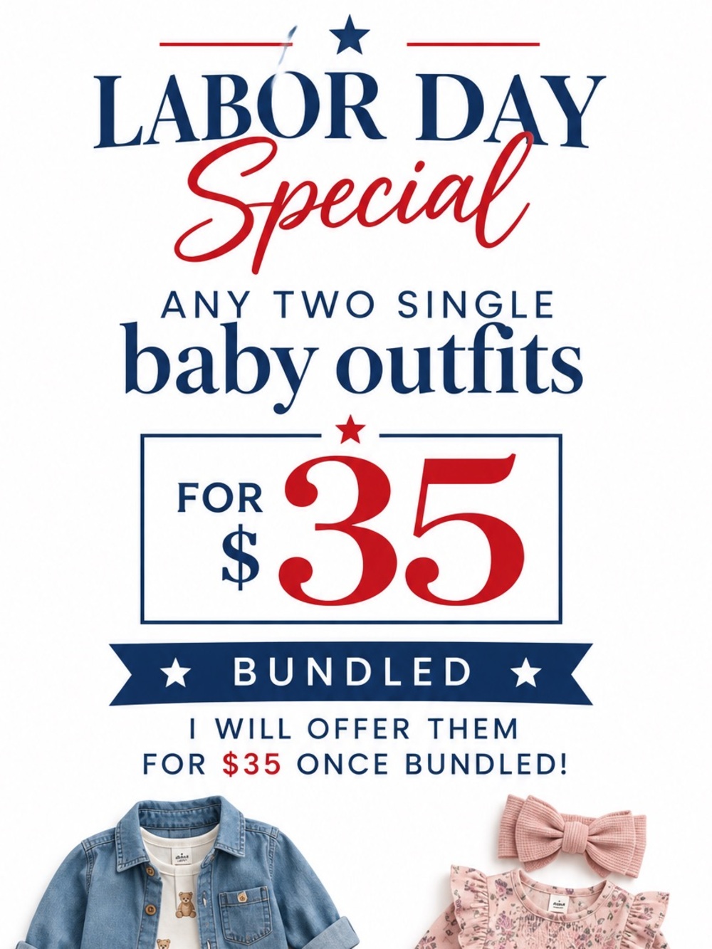 Bundle 2 Baby Outfits for $35!!